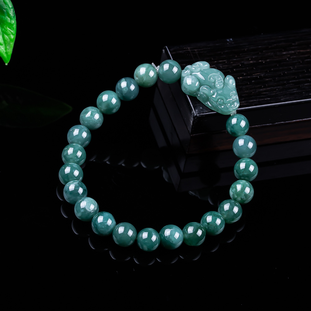 Jewelry & Watches Vitopoulos - Pulsera Pixiu de jadeíta birmana natural,