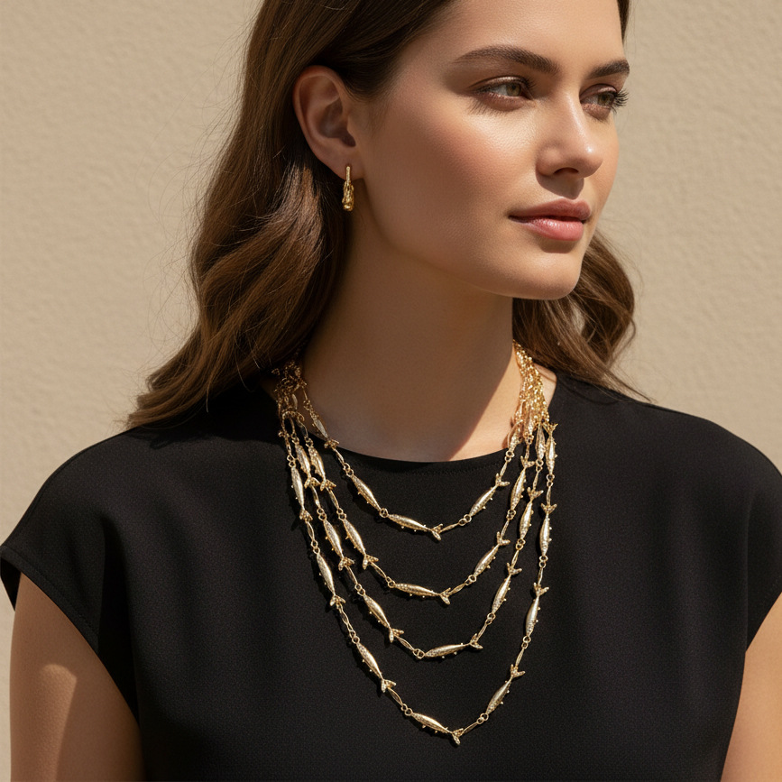 Pacific Jewelry & Watches Los Angeles - Collar de capas con diseño de