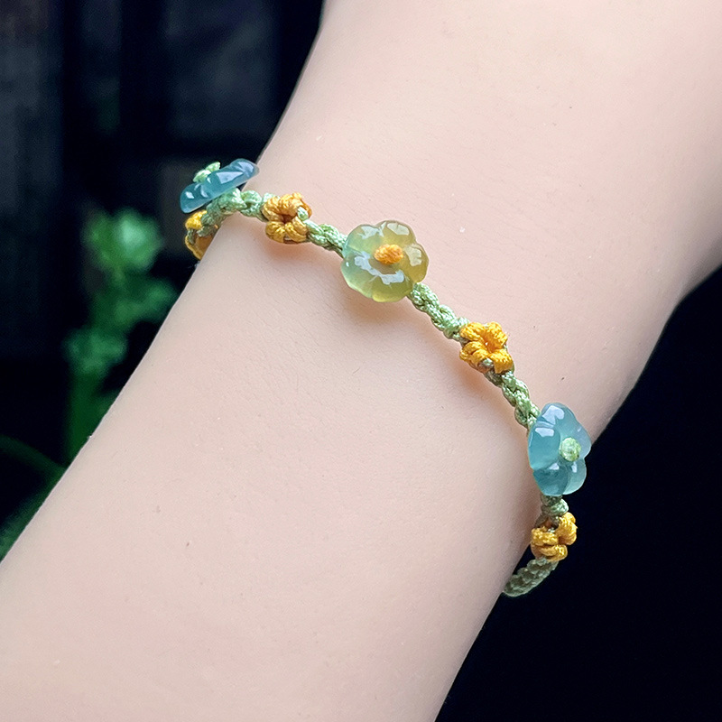 Jewelry & Watches Vitopoulos - Pulsera de flores de jadeíta de