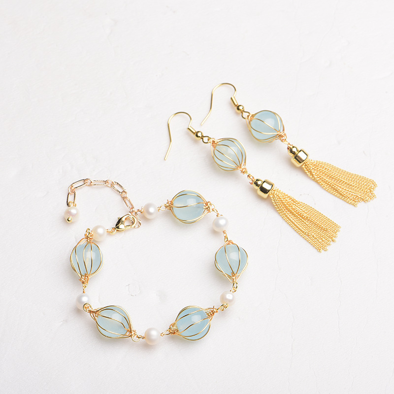 Charm Bracelet Beads - Pendientes de cuentas de Jade Natural