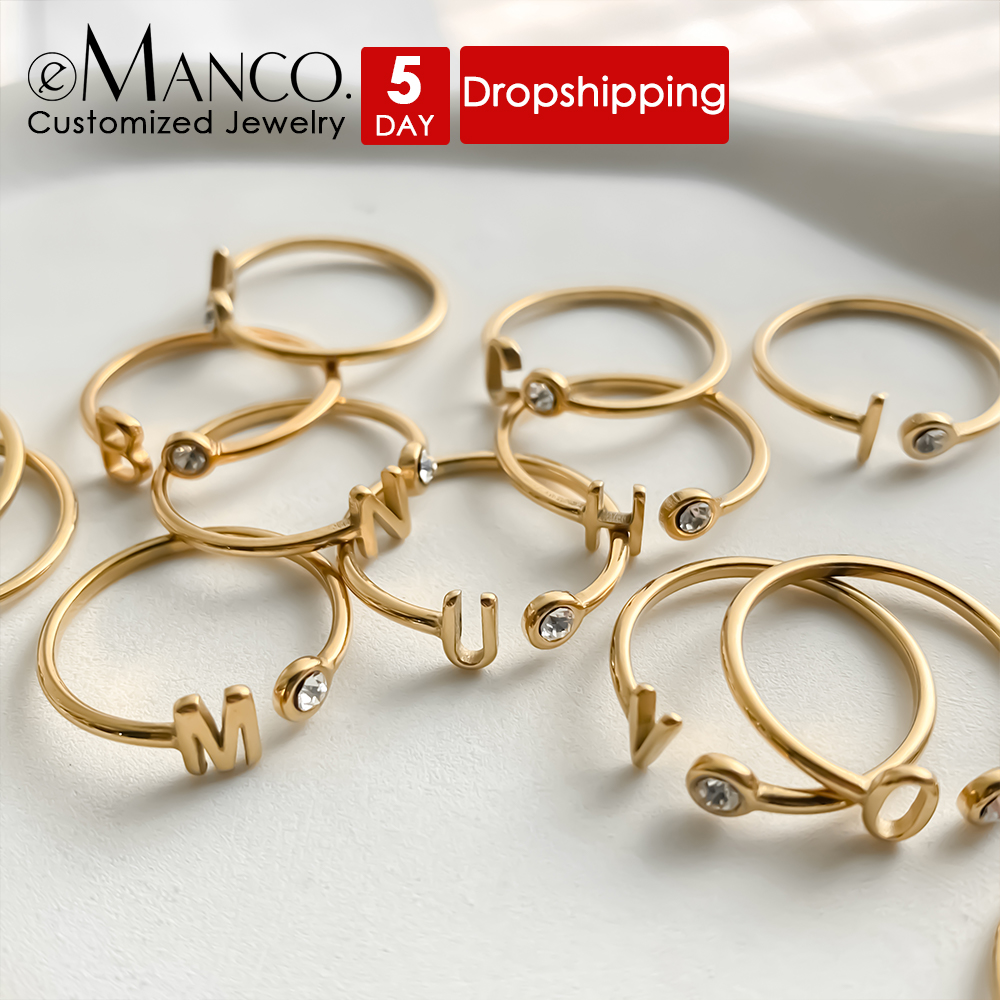 Birthstone Ring Set - Anillos Abiertos Personalizados EMANCO, Anillos con