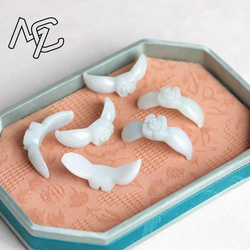 2 piezas de jadeíta blanca nat - Charm Bracelet Beads reseña y precio