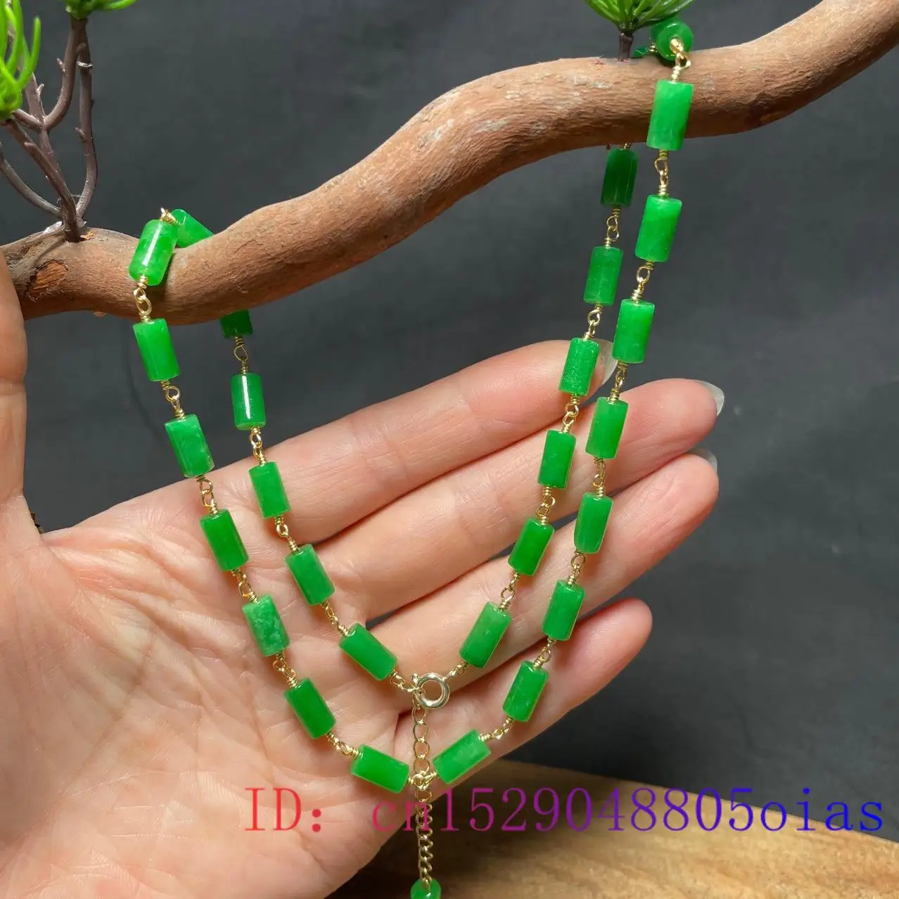 Collar de cuentas de Jade VERD - Jewelry & Watches Vitopoulos reseña y precio