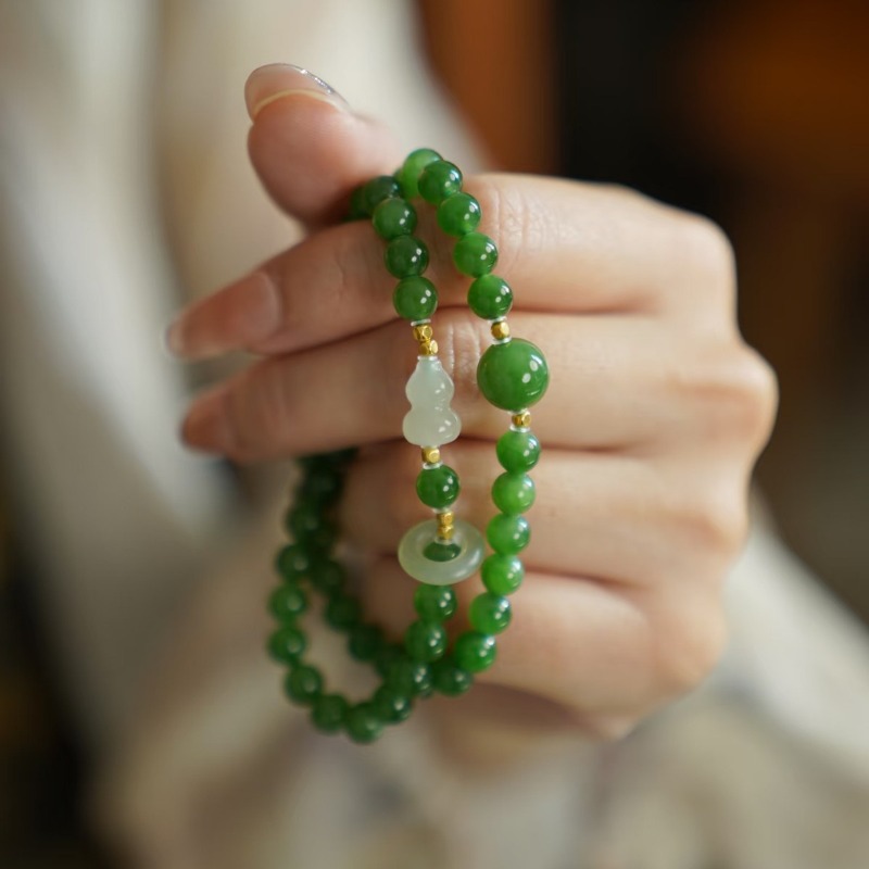 Pulsera de Jade Natural Verde  - Charm Bracelet Beads reseña y precio