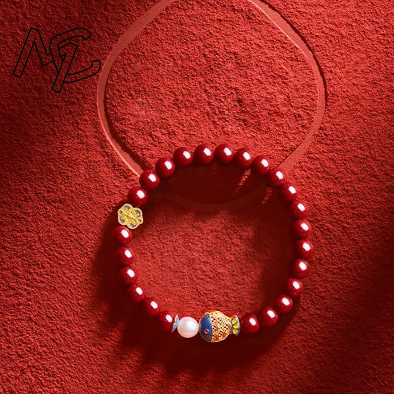 Pulsera de carpa azul cinabrio - Charm Bracelet Beads reseña y precio