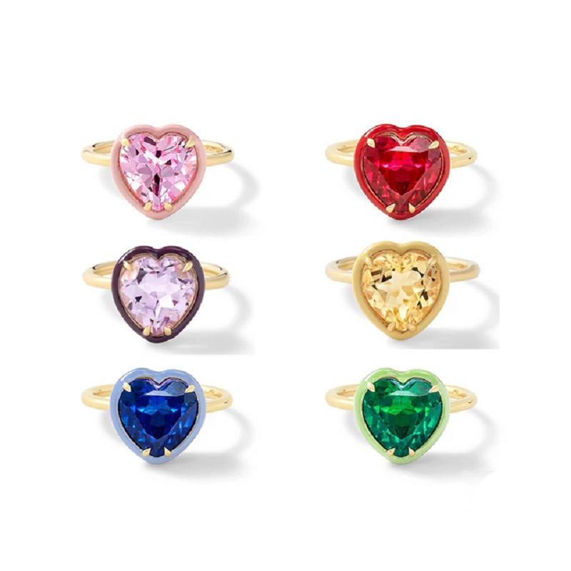 Anillos de circonita cúbica en - Birthstone Ring Set reseña y precio