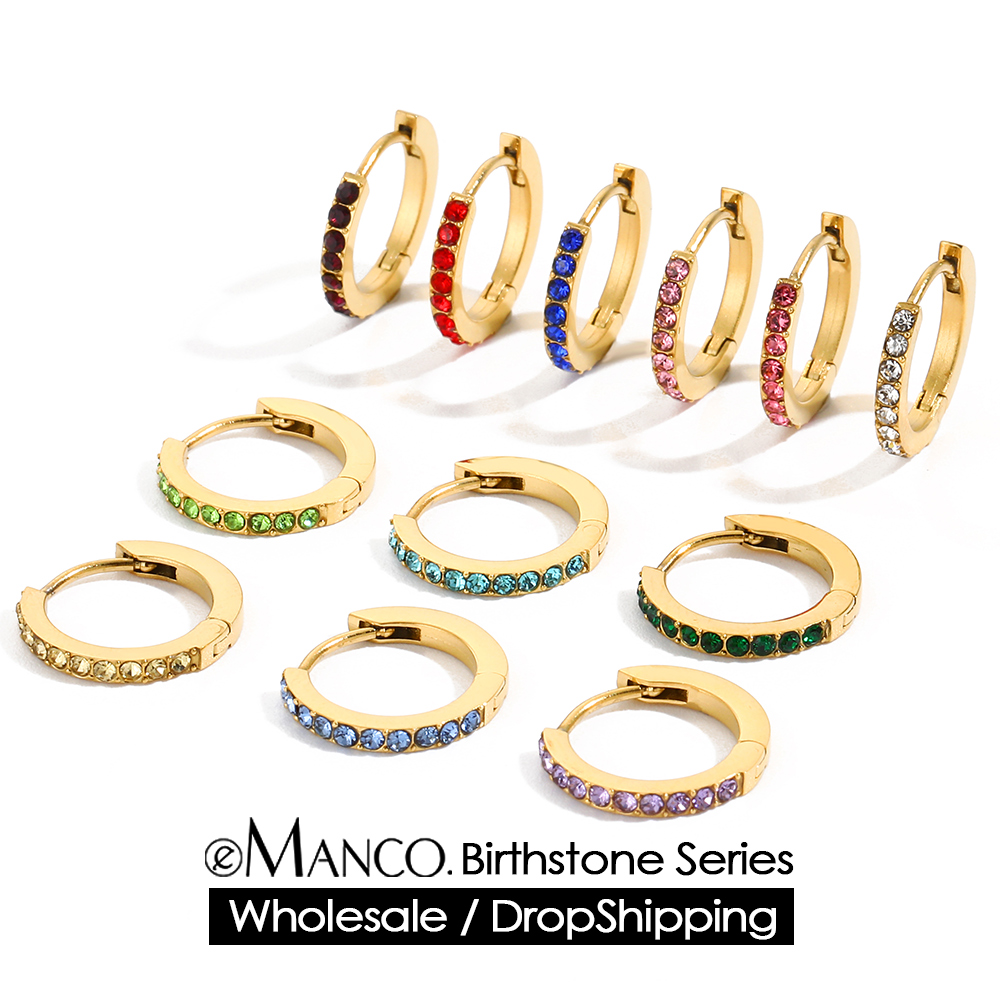 EMANCO Pendientes de Aro Simpl - Birthstone Ring Set reseña y precio