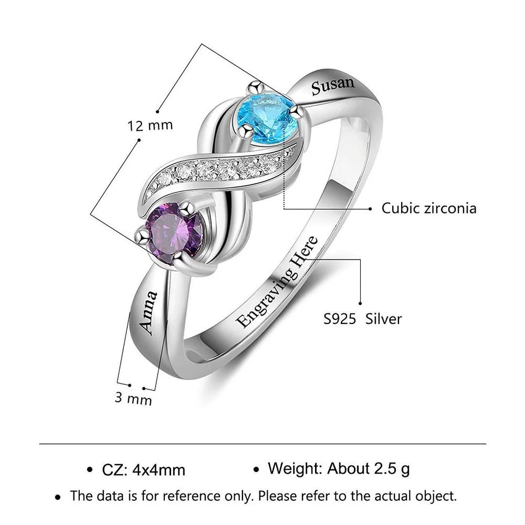 Anillo de Promesa Personalizad - Birthstone Ring Set reseña y precio